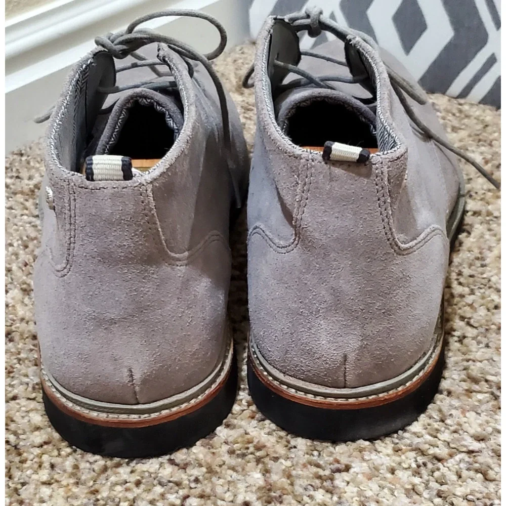 Timberland Chukka Boots Davis Square Men 10.5 Gray Suede Canvas Versatile Solid